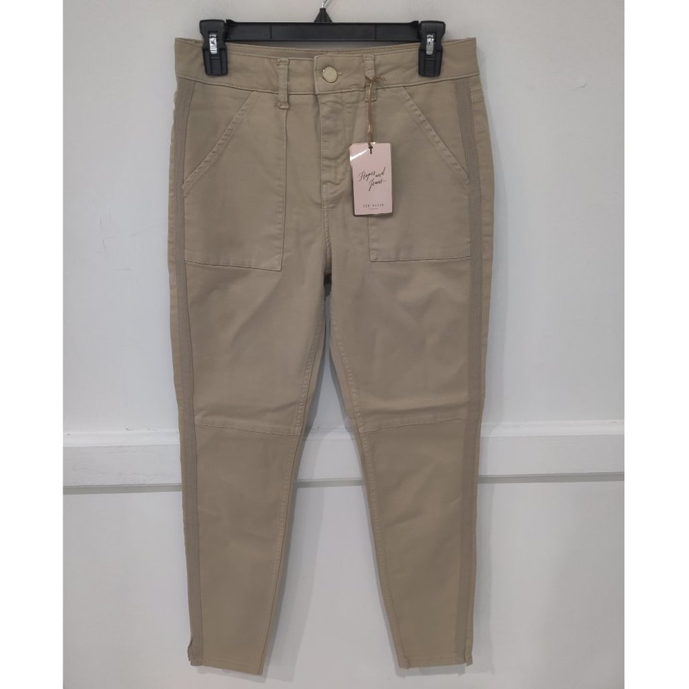 NWT Ted Baker London Women's COMBATE Cream Combat Skinny Jean Size 28 $150 3C481